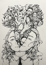 Reflective Self Portrait by Ruisi Xiong