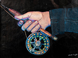 Hand With Fly Rod by Scarlette McCrate