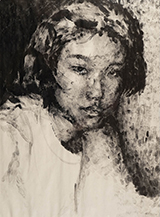 Self Portrait with Finger Print by Ziyin (Zoe) Nui