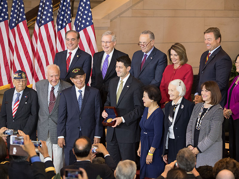 Filipino Veterans of World War II are honored.