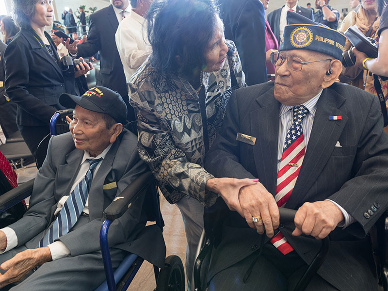 90-year old Ciriaco Ladines (left) and 100 year old Celestina Almeda (right)