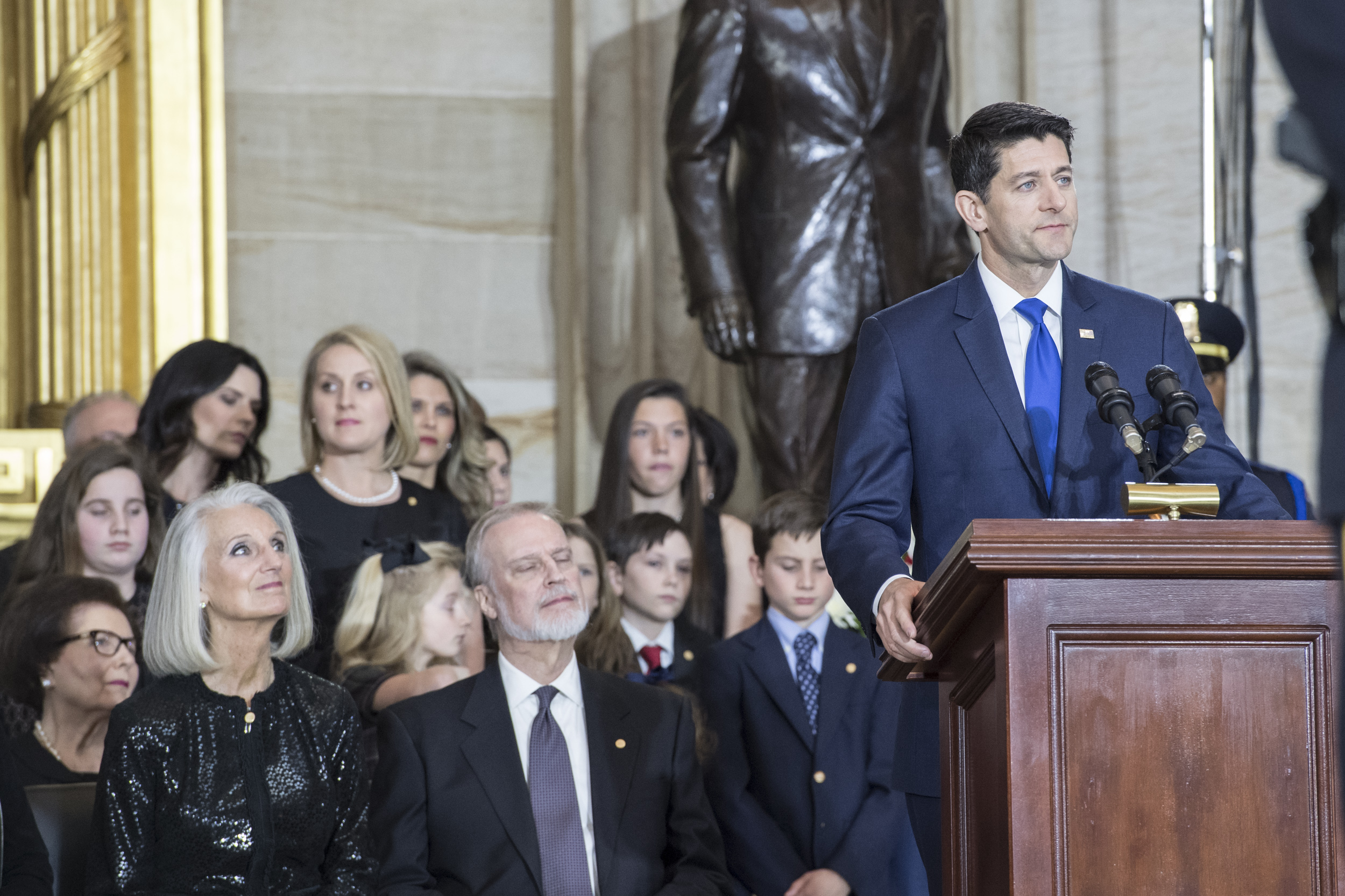 House Speaker Paul Ryan delivers remarks on Rev. Billy Graham