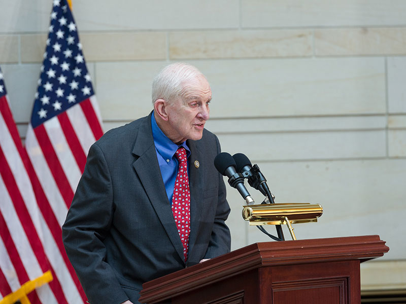 Representative Samuel Johnson (TX-3), a former prisoner of war in the Vietnam War