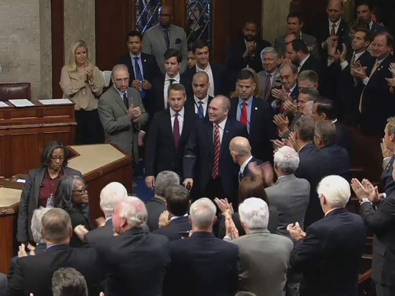 House Majority Whip Steve Scalise walks into the House Chamber