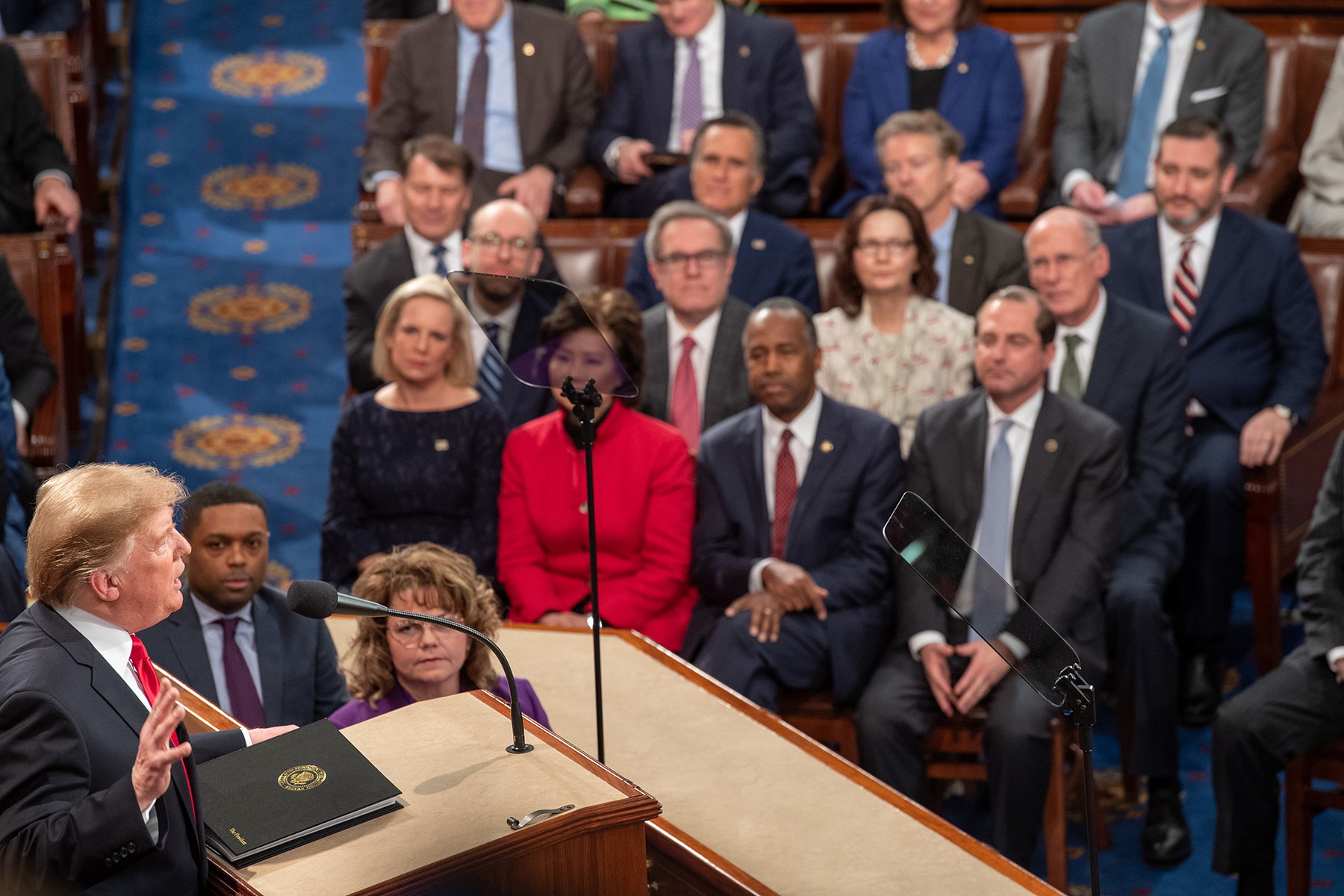 President Donald Trump discussed health care, national security, immigration, and other topics.